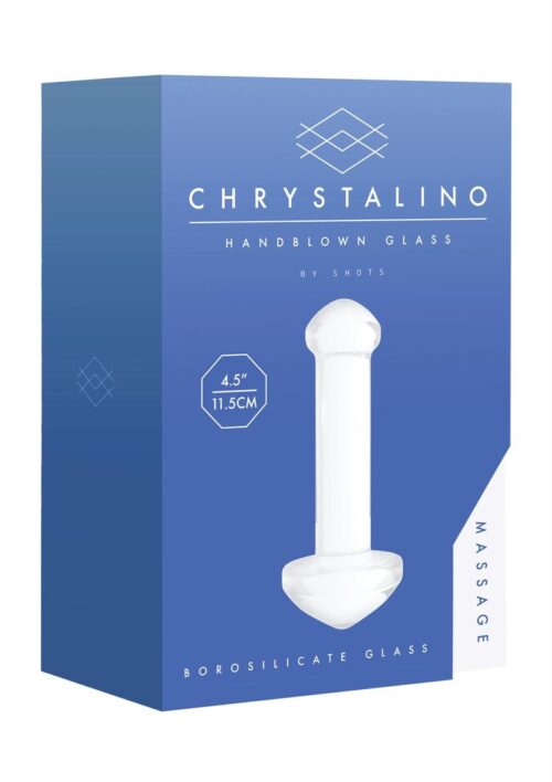 Chrystalino Massage Glass Dildo 4.5in - White
