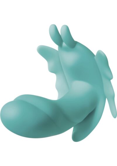 The Butterfly Effect Rechargeable Silicone Dual Motor Vibrator with Remote Control - Teal