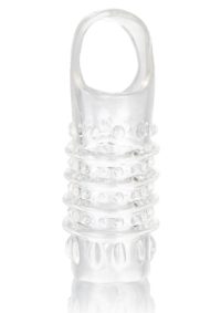 Stimulation Enhancer Textured Penis Sleeve 4.25in - Clear