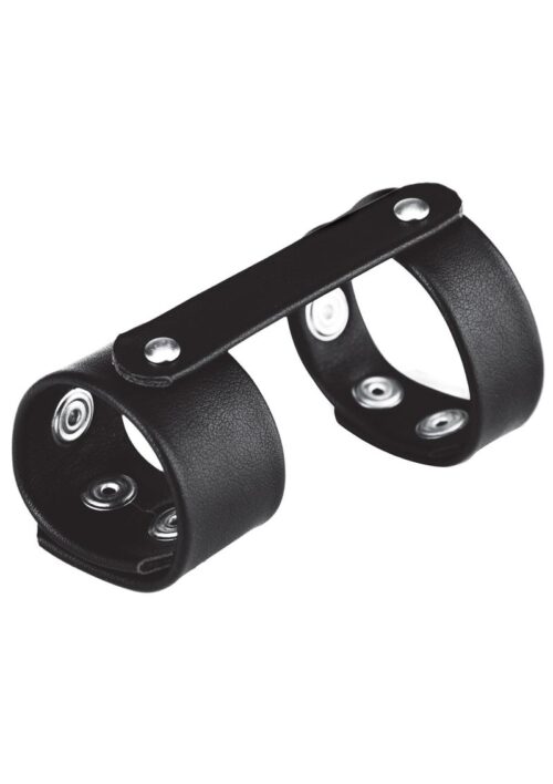 Blue Line C and B Gear Duo Cock and Ball Shaft Support Adjustable Snaps - Black