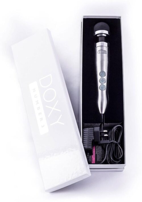 Doxy Die Cast 3 Wand Plug-In Vibrating Body Massager - Brushed Metal