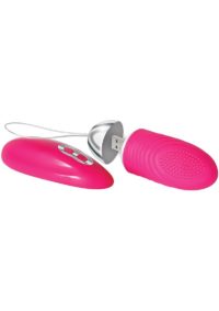 Adam and Eve Turn Me On Rechargeable Silicone Love Bullet with Remote Control - Pink