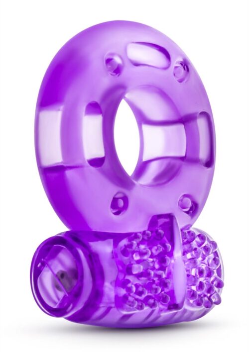 Stay Hard Vibrating Cock Rings Disposable Purple 2 Each Per Pack