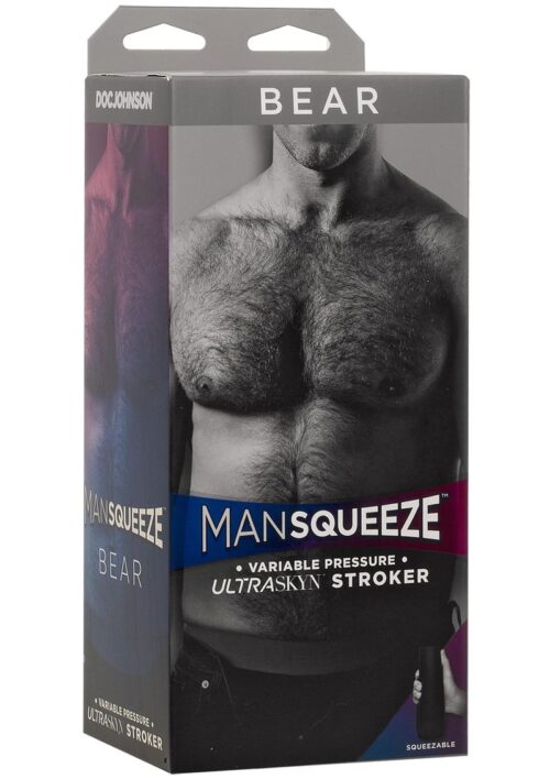Man Squeeze Bear Ultraskyn Masturbator - Butt - Vanilla