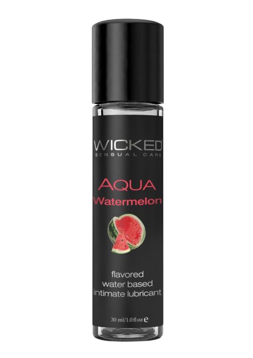 Wicked Aqua Water Based Flavored Lubricant Watermelon 1oz
