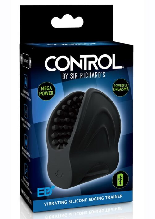 Sir Richard`s Control Vibrating Silicone Edger Trainer Masturbator Rechargeable - Black