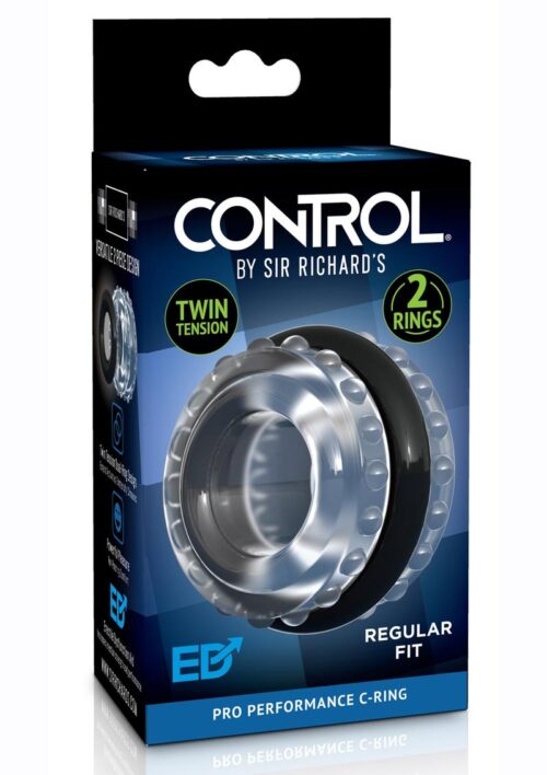 Sir Richard`s Control Pro Performance Cock Ring - Clear/Black