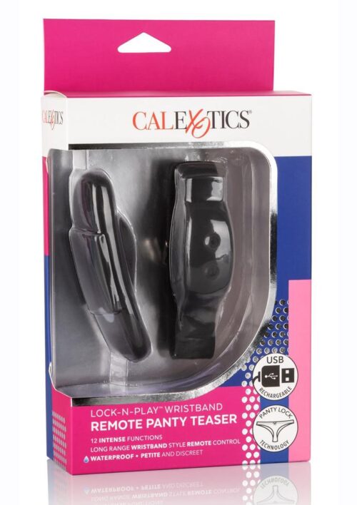 Lock N Play Wristband Remote Panty Vibe Tease Massager Silicone Black