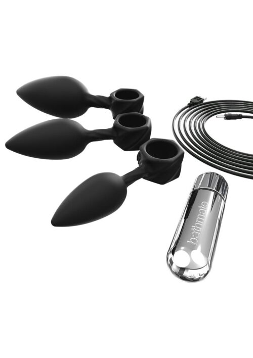 Bathmate Anal Training Vibrating Plugs Kit (4 pieces) - Black