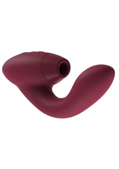Womanizer Duo Silicone Rechargeable Clitoral and G-Spot Stimulator - Bordeaux