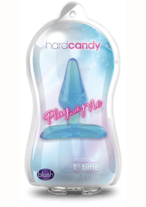 Play with Me Hard Candy Butt Plug - Blue