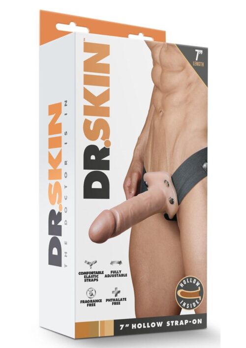 Dr. Skin Hollow Strap-On with Dildo 7in - Vanilla
