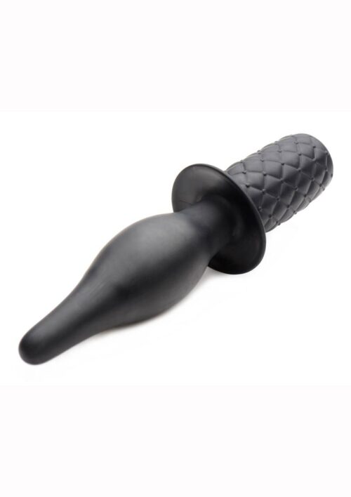 Ass Thumpers Drop Rechargeable Silicone Vibrating Thruster - Black