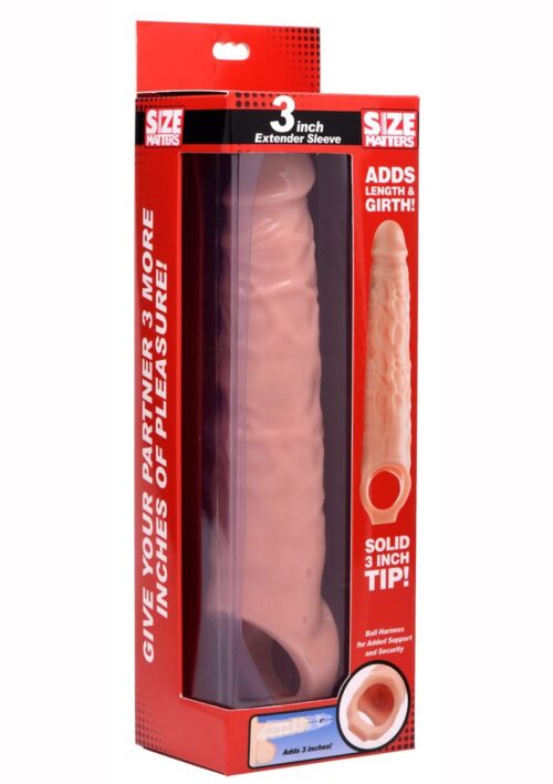Size Matters Penis Enhancer Sleeve 3in - Vanilla