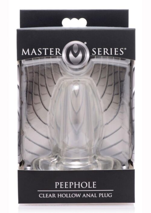 Master Series PeepHole Clear Hollow Anal Plug - Clear