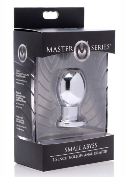 Master Series Abyss Hollow Anal Dilator - Small 1.5in - Silver
