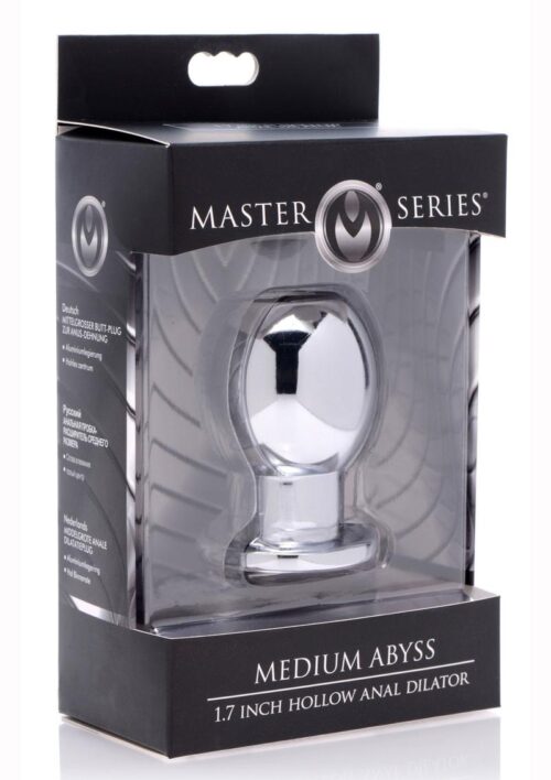 Master Series Abyss Hollow Anal Dilator - Medium 1.7in - Silver