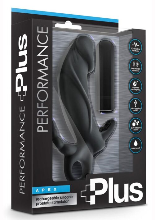 Performance Plus Apex Silicone Prostate Stimulator - Black