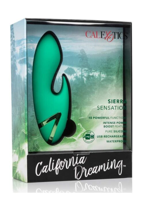 California Dreaming Sierra Sensation Rechargeable Silicone Compact Vibrator - Green