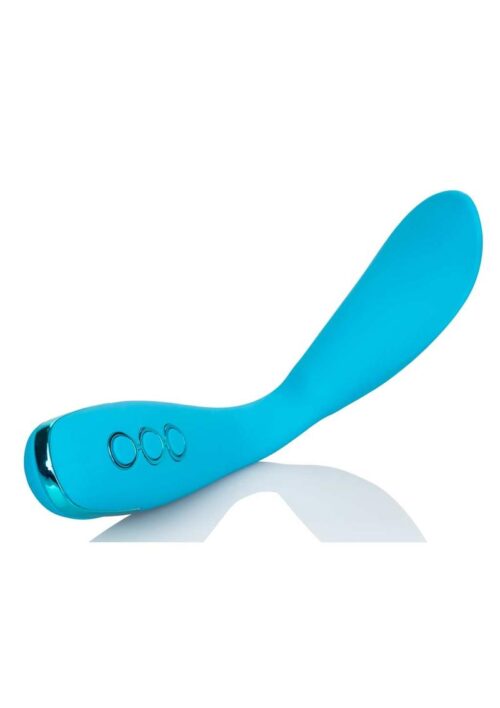 California Dreaming Palm Springs Pleaser Rechargeable Silicone Contoured Vibrator - Blue