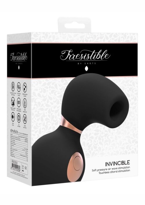 Irresistible Invincible Clitoral Stimulation Rechargeable Silicone Vibrator - Black