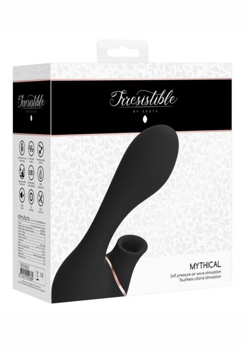 Irresistible Mythical G-Spot And Clitoral Stimulation Rechargeable Silicone Vibrator - Black