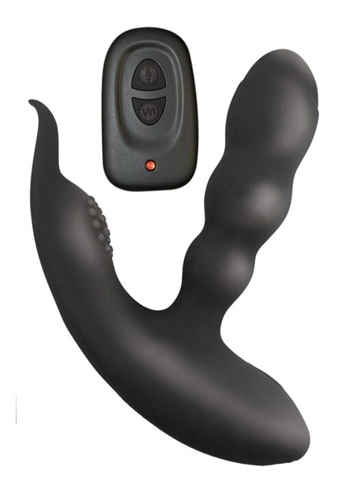 Anal-Ese Collection Rechargeable Silicone P- Spot Prostate Stimulator with Remote Control - Black