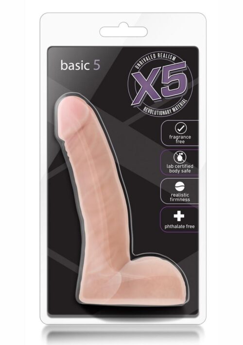 X5 Basic 5 Dildo 5.5in - Vanilla