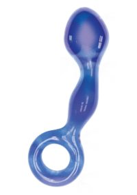 First Glass G-Ring Anal and Pussy Stimulator - Blue