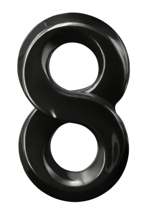 Renegade Lucky 8 Super Stretchable Cock Ring - Black