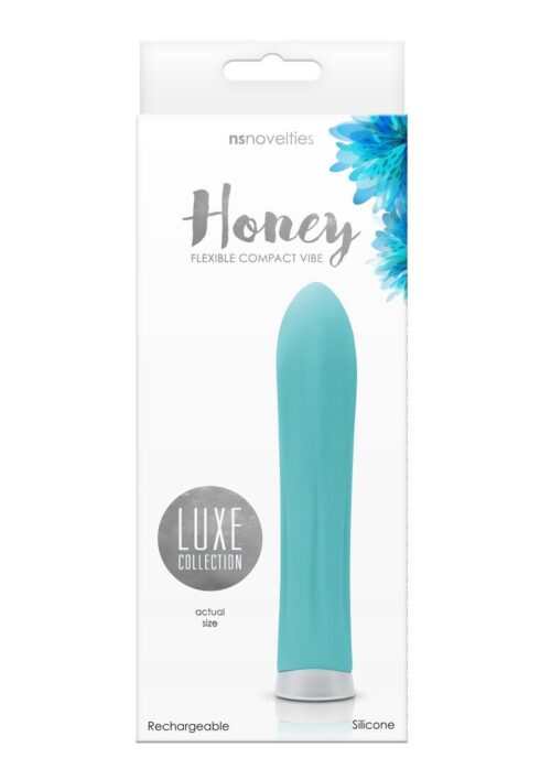 Luxe Collection Honey Rechargeable Silicone Flexible Compact Vibe - Turquoise