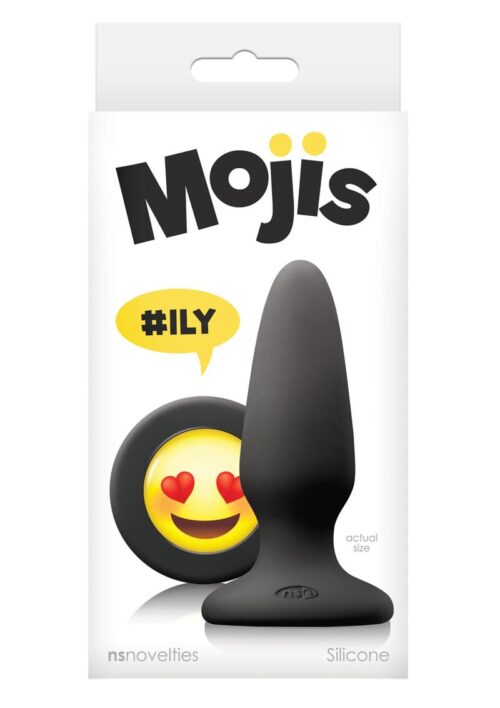 Moji`s #ILY Silicone Tapered Anal Plug - Medium - Black