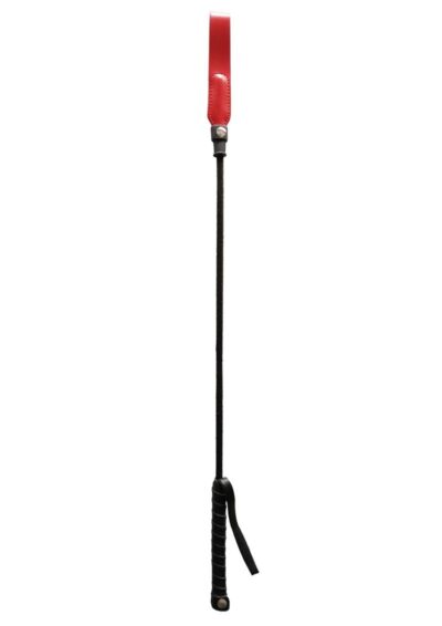 Rouge Fifty Times Hotter Long Riding Crop Slim Tip 24in - Red