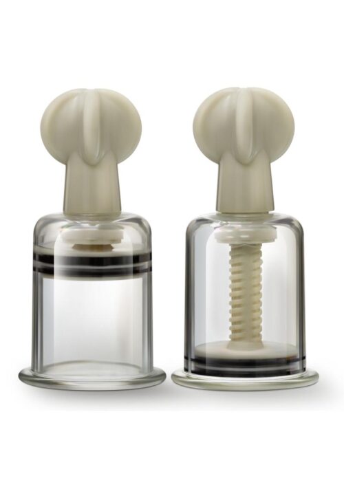Temptasia Clit and Nipple Large Twist Suckers (set of 2) - Clear
