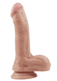 Gangster - Rocky Hard - Dual Density Realistic Dildo with Balls 7.5in - Vanilla