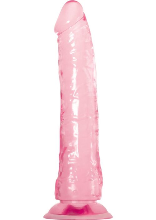 Adam and Eve Pink Jelly Realistic Dildo 8.25in - Pink