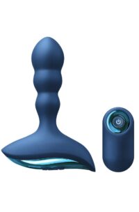 Renegade Mach 1 Rechargeable Silicone Vibrating Anal Stimulator with Remote Control - Blue