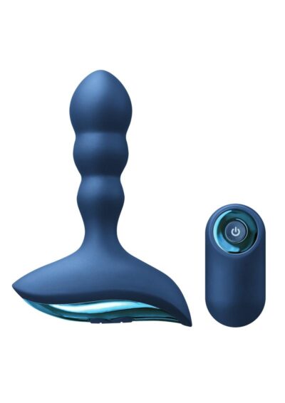 Renegade Mach 1 Rechargeable Silicone Vibrating Anal Stimulator with Remote Control - Blue