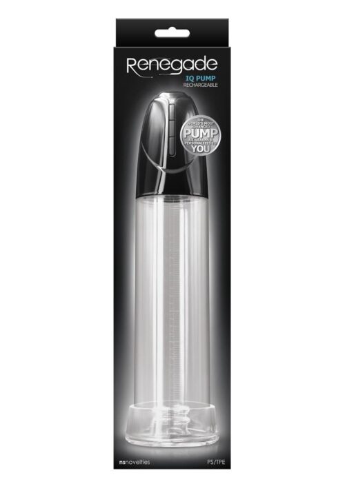 Renegade IQ Rechargeable Penis Pump - Clear/Black