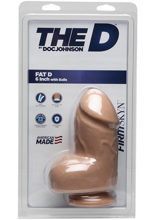 The D Fat D Firmskyn Dildo with Balls 6in - Vanilla
