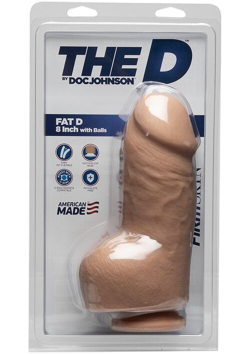 The D Fat D Firmskyn Dildo with Balls 8in - Vanilla