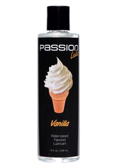 Passion Licks Vanilla Water Based Flavored Lubricant 8oz