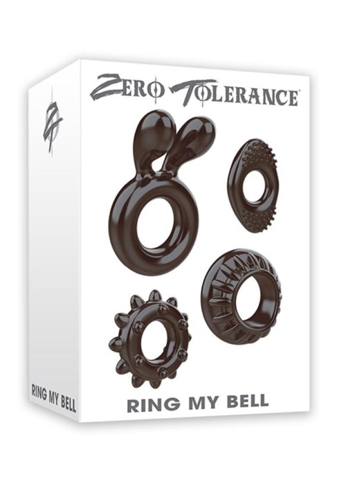 Zero Tolerance Ring My Bell Cock Ring Kit (4 piece kit) - Smoke