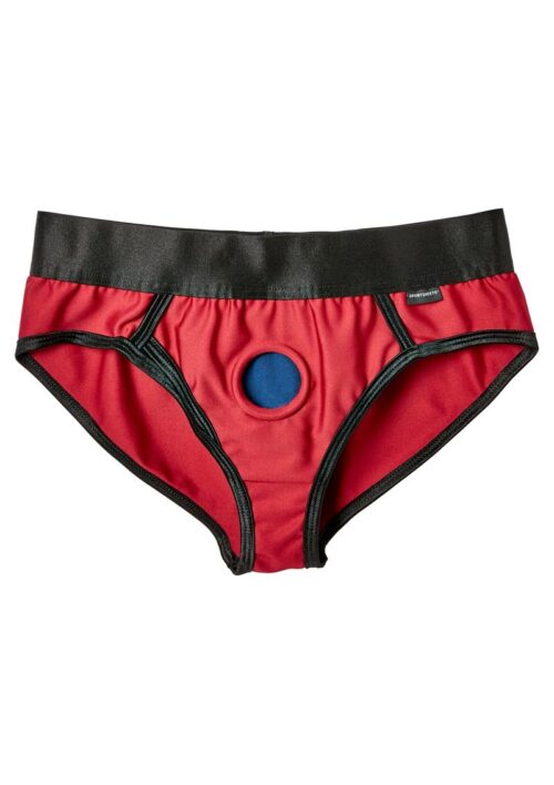 EM. EX. Active Harness Wear Contour Harness Briefs - Small - Red