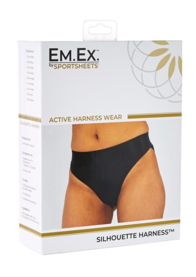 EM. EX. Active Harness Wear Silhouette Harness Bikini Cut - Extra Large - Black