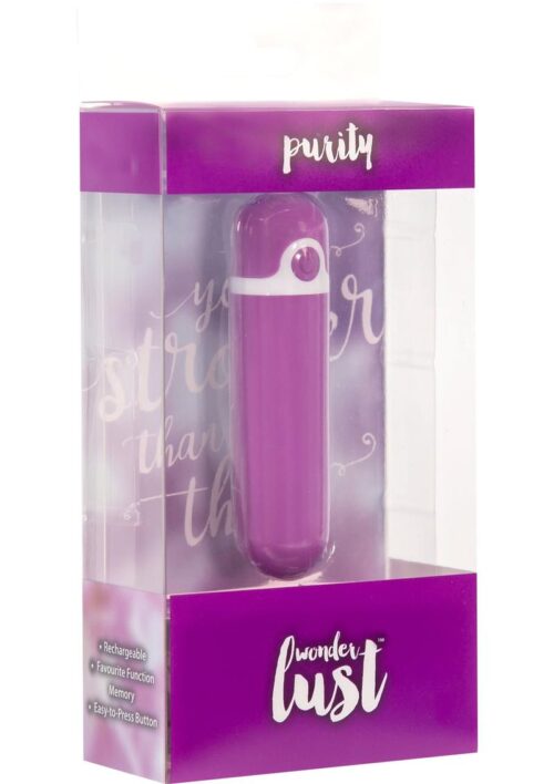 WonderLust Purity Rechargeable Silicone Bullet - Purple