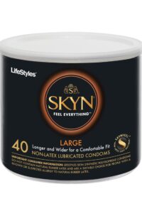 Lifestyles Skyn Large 40 Non-Latex Lubricated Condoms Bowl