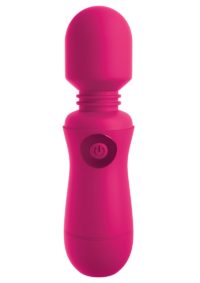 OMG! Wands #Enjoy Rechargeable Silicone Vibrating Massager - Fuchsia