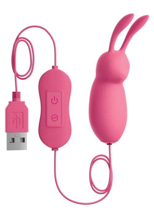 OMG! Bullets #Cute USB-Powered Silicone Vibrating Bullet - Pink