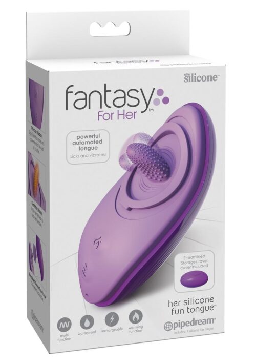 Fantasy For Her Silicone Fun Tongue Rechargeable Multi Function Waterproof Purple